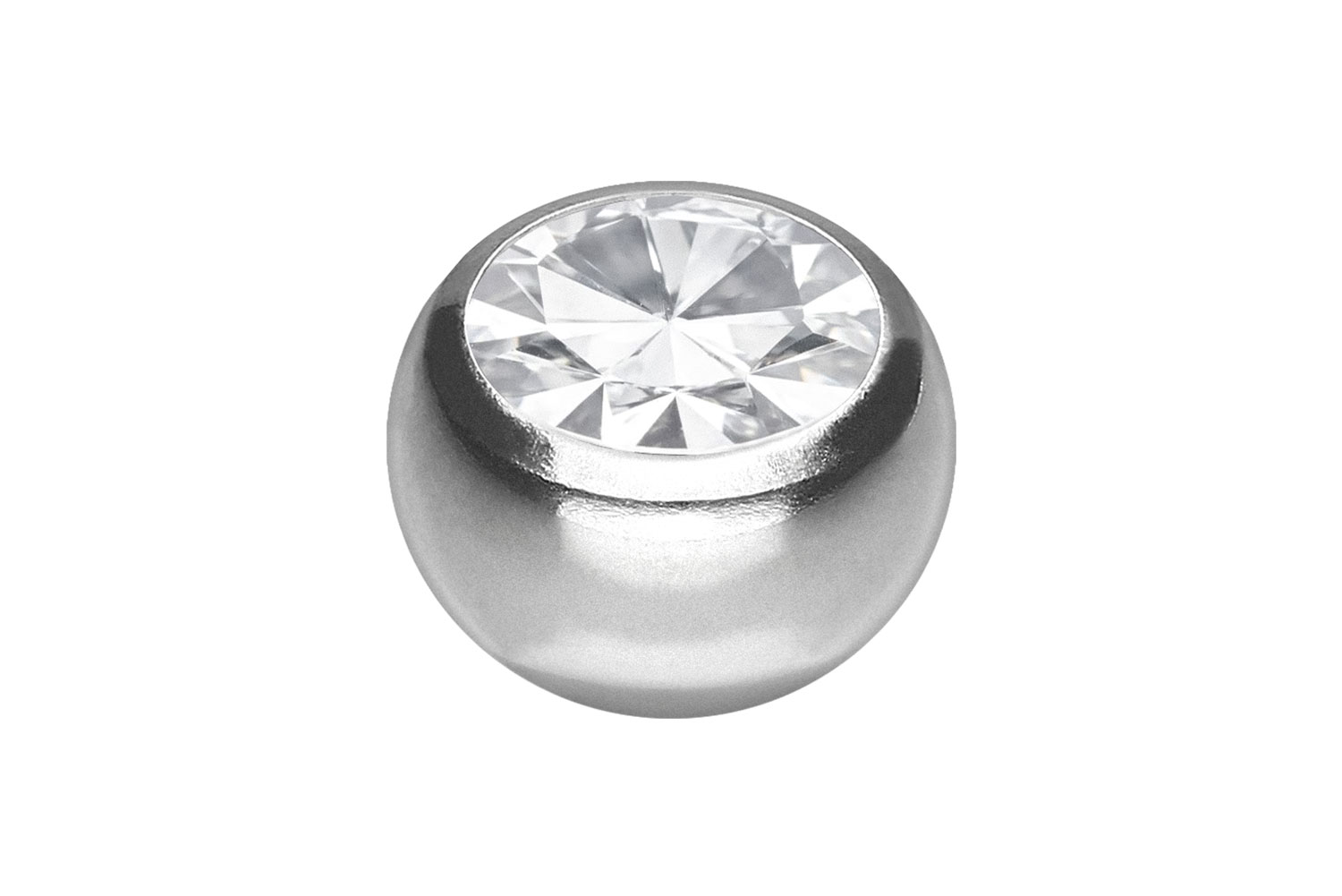 Titan Schraubkugel KRISTALL von Piercingline